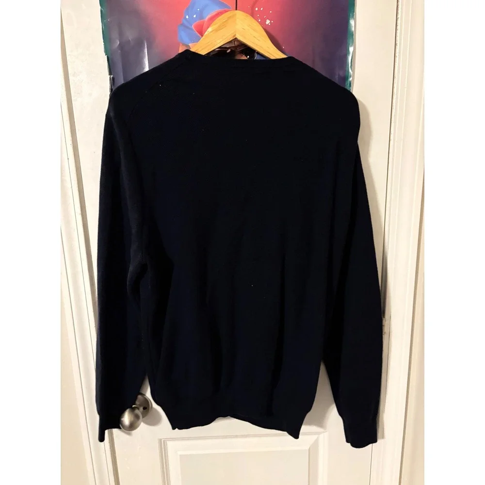 Polo Ralph Lauren Pima Cotton Crewneck Sweater Navy Blue XL Mens Pullover
